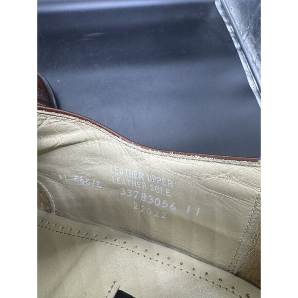 Bostonian USA Men's Oxford Dress Shoes Size 9.5 Leather Brown Business EUC - Picture 8 of 8